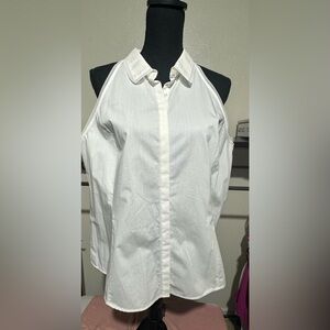 XL Worthington Womens Sleeveless Regular Fit Button-Down Shirt NWT